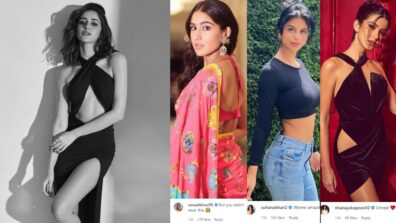 Ananya Panday sizzles in black cut-out slit dress at Liger trailer launch, BFFs Suhana Khan, Shanaya Kapoor and Sara Ali Khan comment 