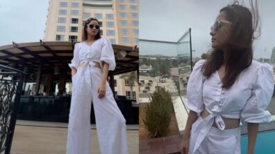 Ankita Lokhande Looks Angelic In White Co-Ord Set