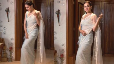 Taapsee Pannu looks angelic In This Gorgeous White Transparent Saree, see pics