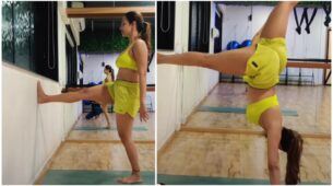 Malaika Arora aces trendy ‘backflip” challenge, Arjun Rampal’s GF Gabriella Demetriades comments, “nearly broke…”
