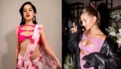 Hailey Bieber’s Western Rhombus Cut-Out dress Or Urfi Javed’s Ethnic Rhombus Cut-Out Blouse, Which Looks Stylish? 
