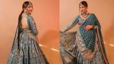 Haryanvi Queen Sapna Choudhary Sizzles The Blue Embellished Lehenga 