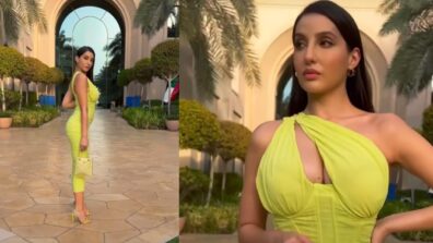 Nora Fatehi’s Sizzling Hot Looks In Neon Green One Shoulder Bodycon Dress Are Serving Major Fashion Goals