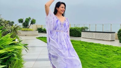 Barso Re Megha Megha: Divyanka Tripathi’s tie-dye kaftan looks ‘purply-perfect’ for Monsoons