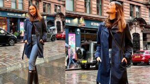 In Pics: Manushi Chillar turns monsoon babe in blue trench coat, boots and jeans, fans in love