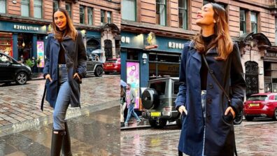 In Pics: Manushi Chillar turns monsoon babe in blue trench coat, boots and jeans, fans in love