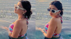 Avneet Kaur is quintessential sensuous mermaid in swimwear, shares snap from Aura Skypool in Dubai