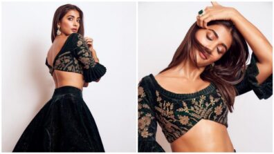 Aww-Spiring: Pooja Hegde’s Velvet Lehenga Makes Her Look Gorgeous