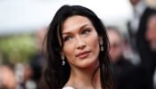 Bella Hadid Looks vivacious in Bodysuit with waist cutouts