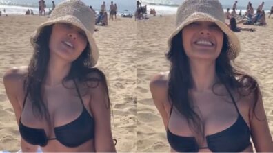 B*ld Video: Esha Gupta rises temperature effortlessly in black bikini at beach, check ASAP