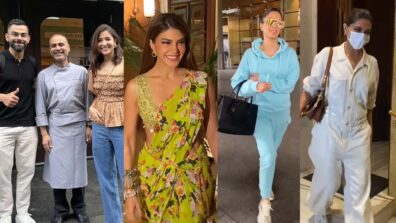 Celebrities Spotted: Deepika Padukone At MM’s House, Kiara Advani At Airport, Jacqueline Fernandez In Saree And Anushka Sharma-Virat Kohli At Restuarant