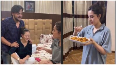 Crazy Fun: Bigg Boss 12’s Roshmi Banik and Actress Samreen Kaur cook ‘fish’ n ‘potato bites’ for YouTuber Ashish Chanchlani, the latter faints