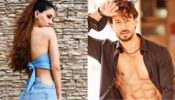 Disha Patani looks tempting in backless blue top and denim mini skirt, Tiger Shroff goes in ‘stare’ mode