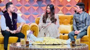 Divyanka Tripathi meets Mika Singh and singer Shaan on sets of ‘Mika Ki Vohti’, shares candid unseen moment from set