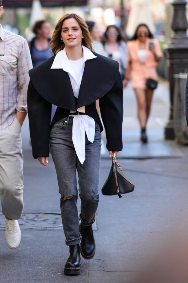 Emma Watson Was Spotted Wearing Skinny Jeans To Couture Fashion Week? SEE PICS - 1