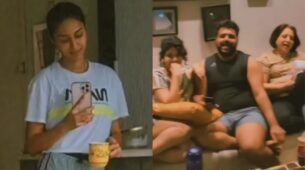 Erica Fernandes is happy to see her family, pokes fun saying ‘Kaun hai ye log?’