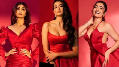 Fashion Alert; Rashmika Mandanna, Shilpa Shetty, And Palak Tiwari look gorgeous in Red Outfits