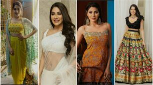 Get Festive Ready In These Stunning Outfits Worn By Nikki Tamboli