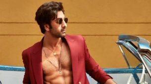 Handsomest: Ranbir Kapoor kickstarts Shamshera promotions in dapper maroon front-open pant suit