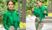 Hina Khan dazzles in green multicoloured co-ord outfit, you will love it