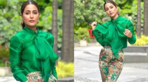 Hina Khan dazzles in green multicoloured co-ord outfit, you will love it
