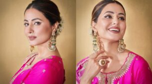 Hina Khan says hello to Monday, flaunts gorgeous jewellery and hair bun
