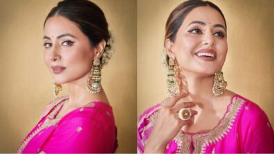 Hina Khan says hello to Monday, flaunts gorgeous jewellery and hair bun