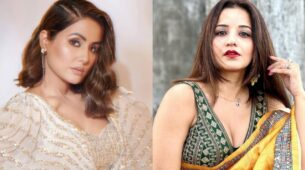 Hina Khan shines bright like diamond in golden sequin dress, Monalisa loves it