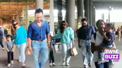 Home Coming: Kareena Kapoor-Saif Ali Khan spotted at airport with Taimur and Jeh, watch video