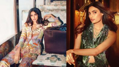 In Pics: Athiya Shetty sparks in sequinned feathery vogue look, fans startled