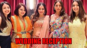 Ishqbaaaz girls Surbhi Chandna, Shrenu Parikh, Mansi Srivastava and Nehalaxmi Iyer attend Mreenal Deshraj’s wedding reception