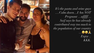 “It’s the pasta and wine…I’m not pregnant” Kareena Kapoor clears air on her pregnancy rumours