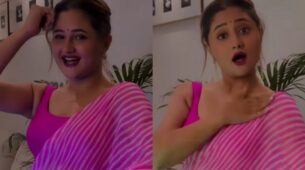 Jabre Piya: Rashami Desai performs sensuous dance in pink striped saree, takes internet by storm