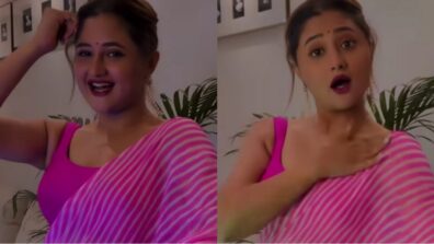 Jabre Piya: Rashami Desai performs sensuous dance in pink striped saree, takes internet by storm