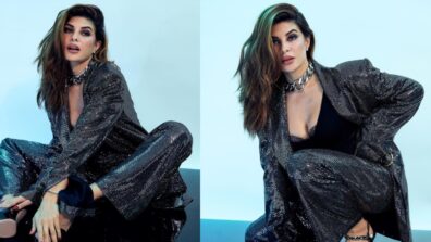 Jacqueline Fernandez Gives Serious Fashion Statement In Black Classy n Sassy Pantsuit