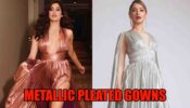 Janhvi Kapoor To Tamannaah Bhatia: Indian Hotties Slaying In Metallic Pleated Gowns