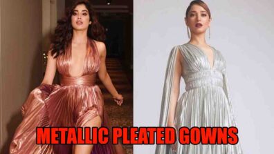 Janhvi Kapoor To Tamannaah Bhatia: Indian Hotties Slaying In Metallic Pleated Gowns