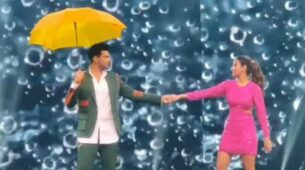 Jasmin Bhasin dances with Karan Kundrra on the sets of the dance reality show Dance Deewane Junior, Check Out