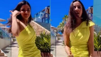 Jasmin Bhasin says ‘hello’ from Ibiza, does sensuous dance in yellow bodycon outfit