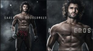 Liger Update: Vijay Deverakonda flaunts chiseled body in new poster, covers himself with bunch of roses