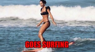 Lisa Haydon Goes Surfing In A Black Bikini: Pooja Hedge Calls Her Hottest Mom: Check