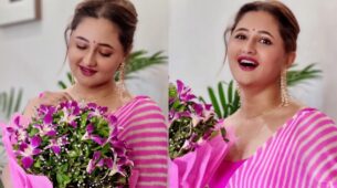 Love is in the air: Rashami Desai receives flower bouquet, romantic moment gets her smiling