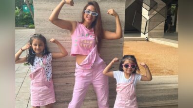 Nia Sharma introduces her girl squad, spotted twinning with little cuties in pink