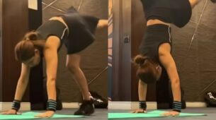 Nia Sharma takes the ‘without the wall’ challenge, stuns everyone with her fitness level
