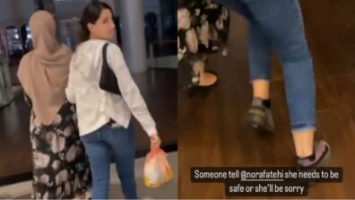 OMG: Nora Fatehi suffers from major OOPS moment at airport, public shocked