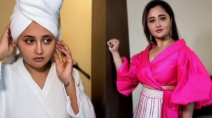 OOPS: Who’s knocking on Rashami Desai’s door after she’s come out of a shower?