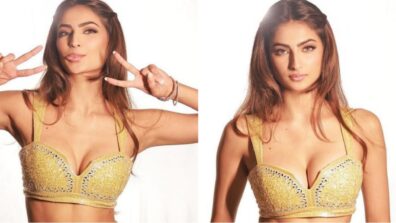 Palak Tiwari is all smiles in latest snap, looks irresistible in golden bralette