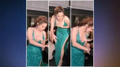 Pavitra Rishta actress Ankita Lokhande faces oops moments while stepping out of her car, watch video