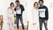 Rashmika Mandanna and Dulquer Salmaan looked a sight to behold during their promotion of the upcoming South film Sita Ramam