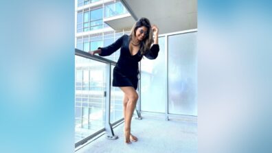 Rasika Sunil does infamous ‘Jitendra’ pose in black deep-neck bodycon dress, see pics